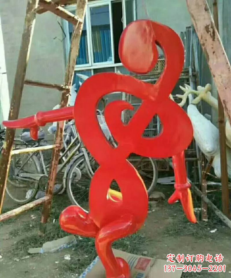 绵阳中领雕塑-不锈钢音符抽象雕塑