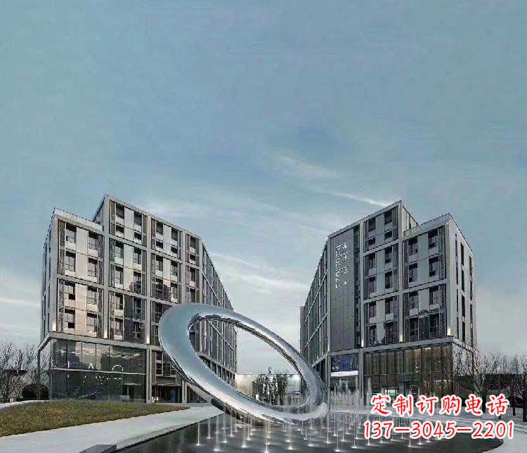 绵阳完美和谐的圆环景观雕塑