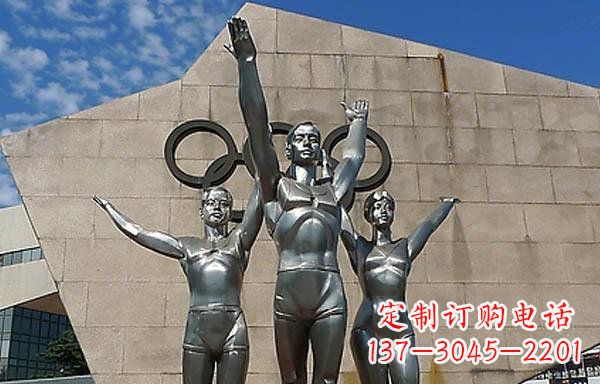 绵阳中领雕塑|不锈钢运动员雕塑