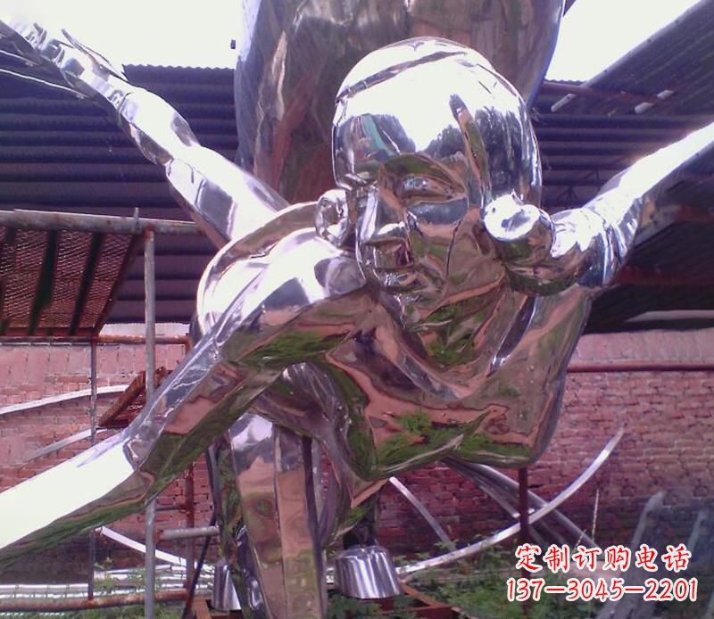 绵阳彰显经典风采的不锈钢运动员雕塑