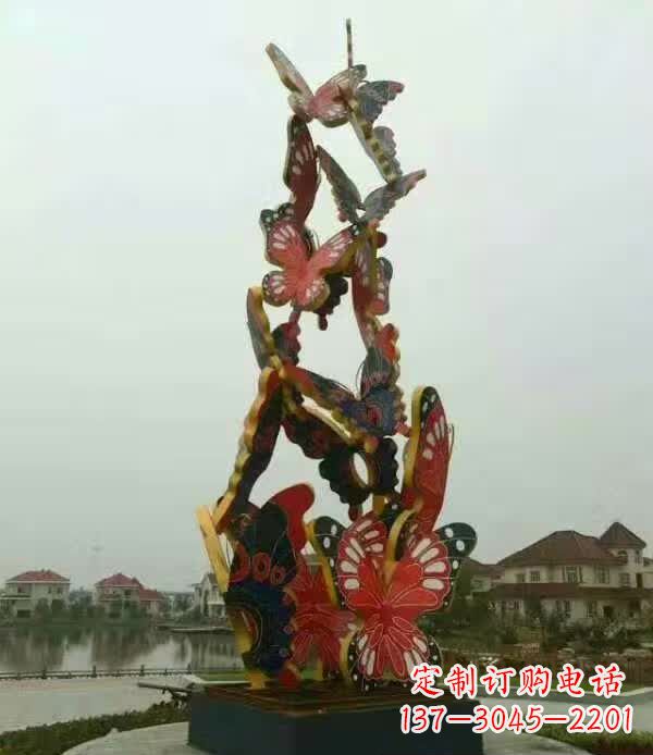 绵阳中领雕塑:精美不锈钢蝴蝶雕塑
