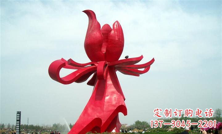 绵阳艺术精品--中领雕塑专业定制紫荆花雕塑