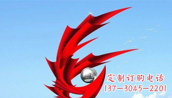 绵阳传统凤凰不锈钢雕塑,带来中国传统文化的神秘气息