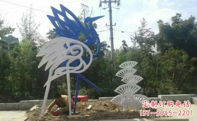 绵阳广场抽象天鹅动物不锈钢雕塑