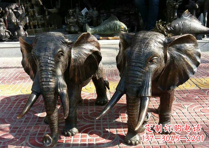 绵阳中领雕塑出品:专业定制铜大象雕塑