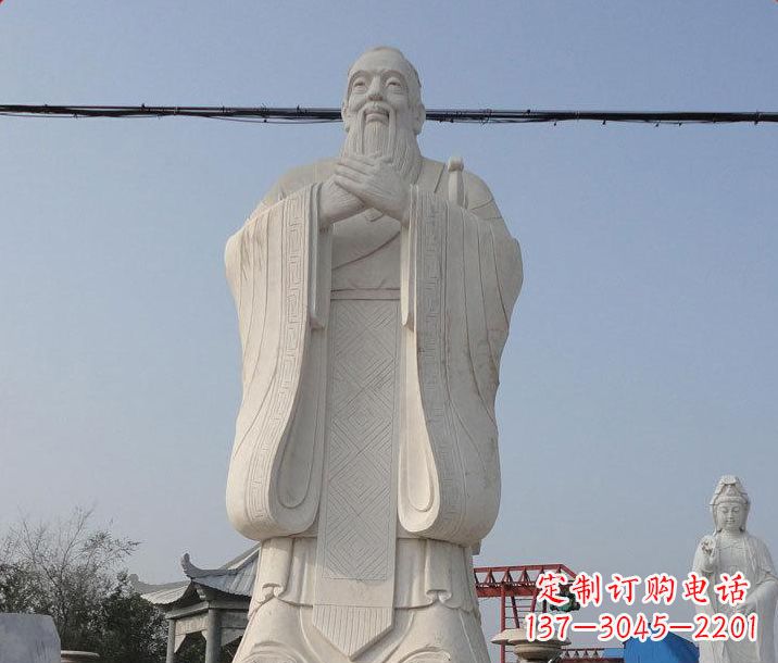 绵阳雕刻传统文化——中领雕塑的大型石雕孔子