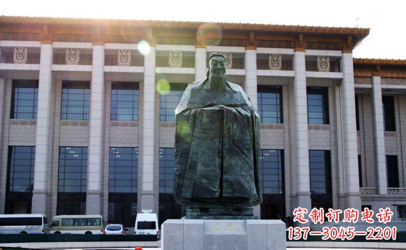 绵阳传承中国传统文化的孔子雕塑