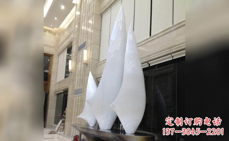 绵阳精美不锈钢帆船雕塑