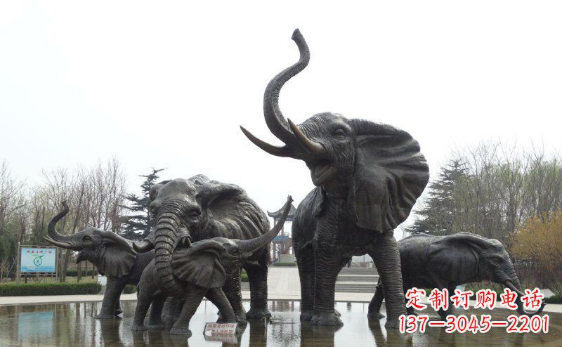 绵阳大象玻璃钢雕塑,艺术定制精品