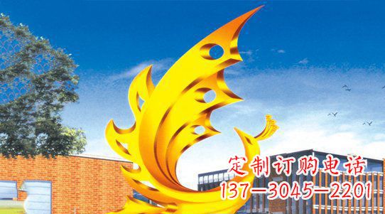 绵阳广场凤凰不锈钢雕塑 (2)