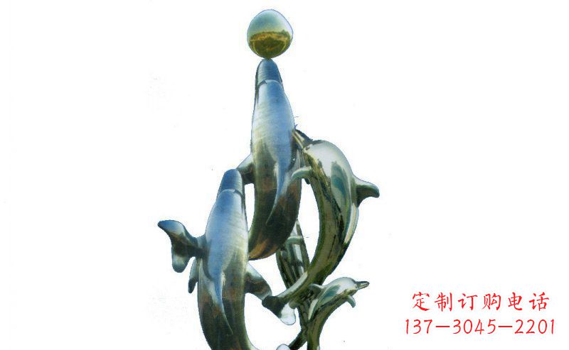 绵阳优雅而精致的海豚雕塑