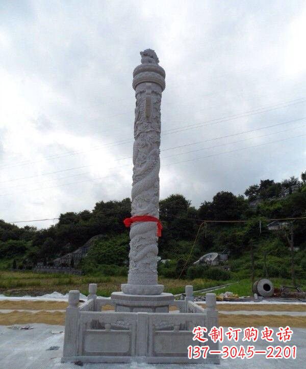 绵阳广场汉白玉华表雕塑