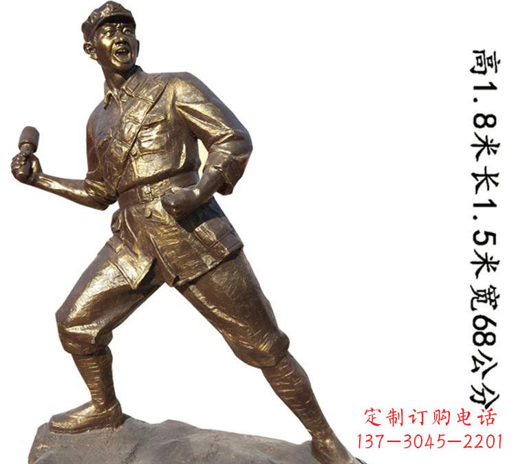 绵阳纪念红军革命斗争的珍贵纪念品-红军铜雕