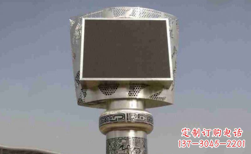 绵阳广场火炬不锈钢雕塑_2