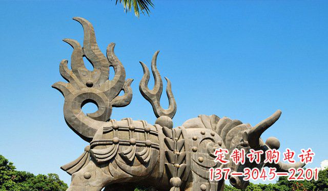 绵阳广场火牛铜雕