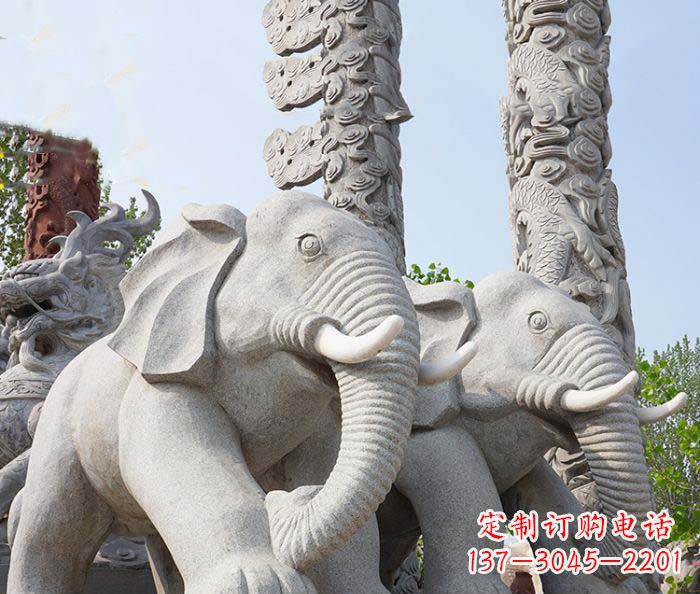 绵阳精美大象雕塑,点缀广场雅致之美