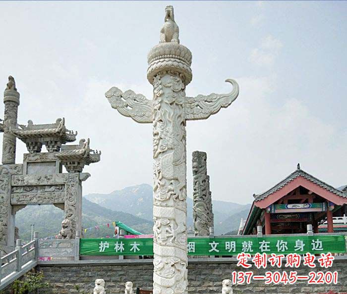 绵阳广场景观大理石华表石雕