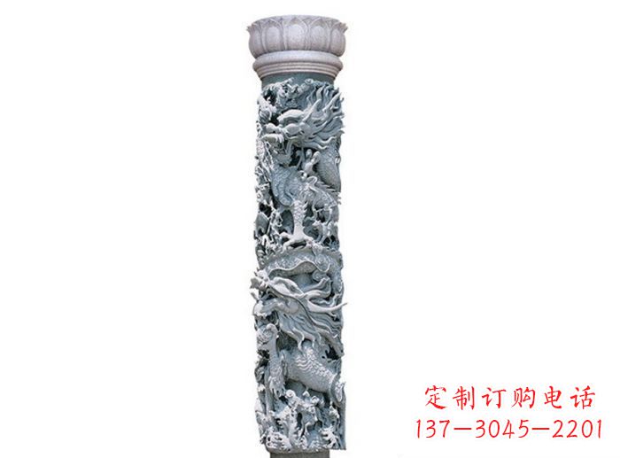 绵阳中国风龙柱石雕:传承传统文化