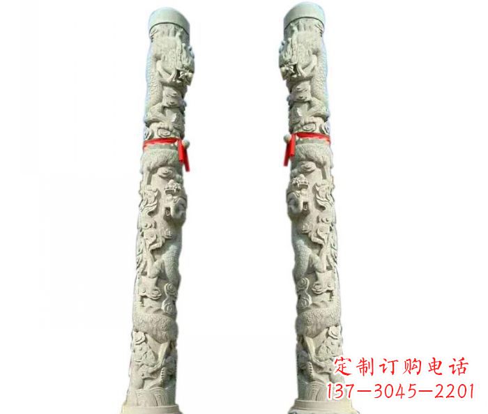 绵阳时尚的盘龙柱石雕,给你不一样的空间