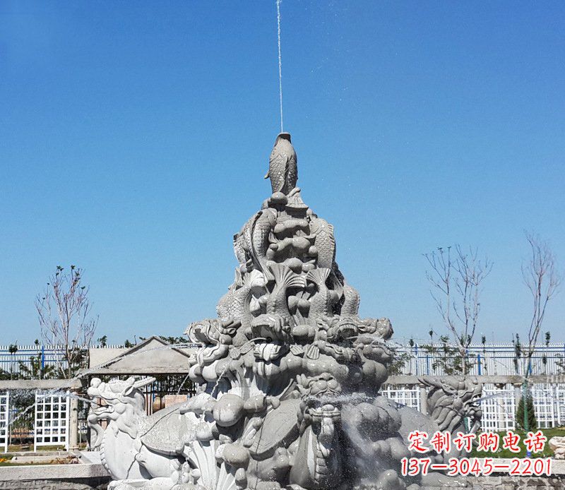 绵阳令人称羡的广场龙龟喷泉石雕