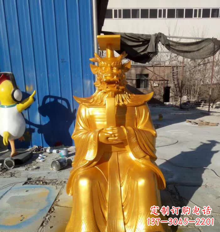 绵阳中领雕塑:精美龙王铜雕