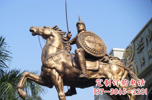 绵阳广场罗马战士人物景观铜雕
