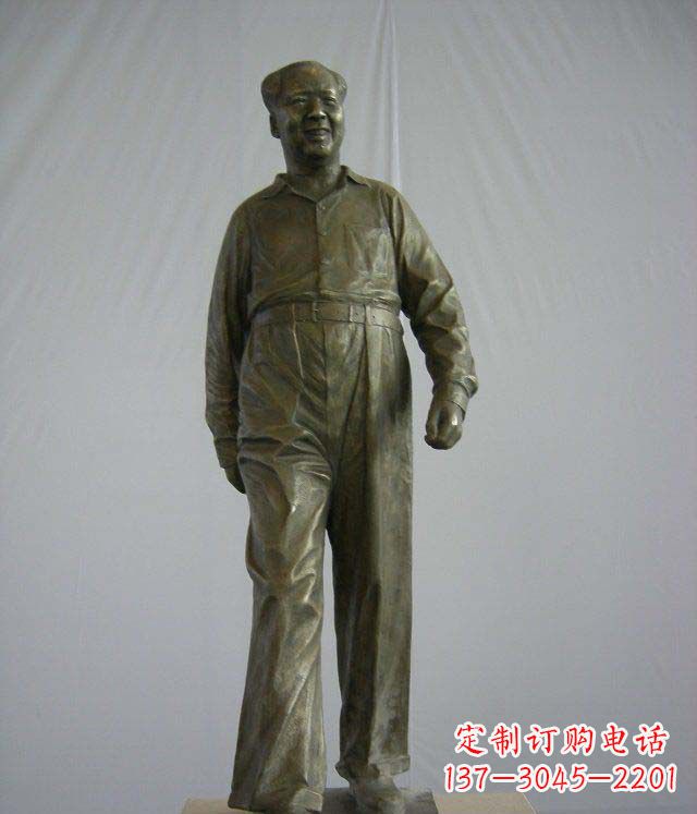 绵阳中领雕塑:经典革命人物毛主席铜雕