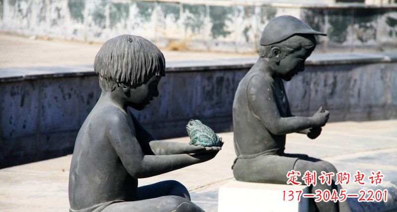 绵阳儿童景观铜雕,携带童趣的青蛙