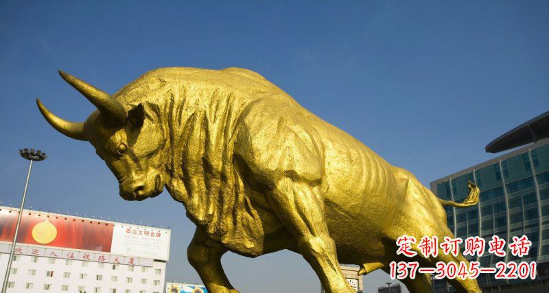绵阳广场牛动物铜雕
