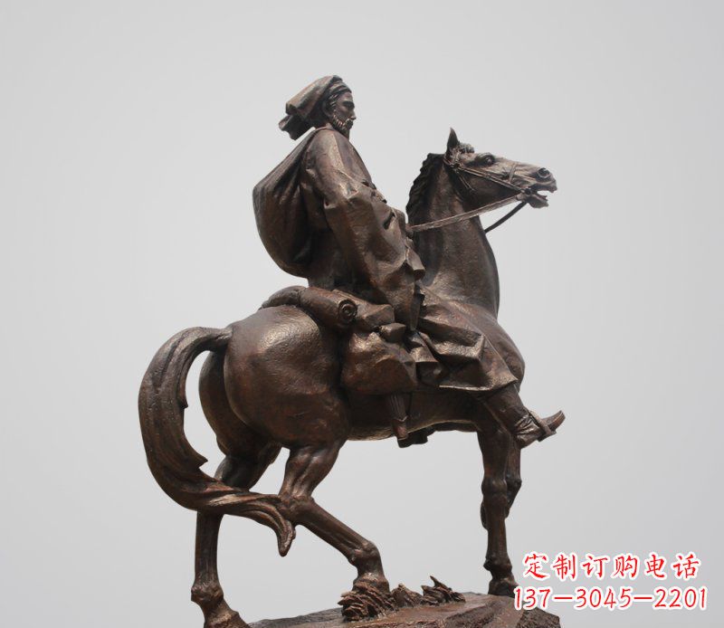 绵阳典雅欧式骑马人雕塑