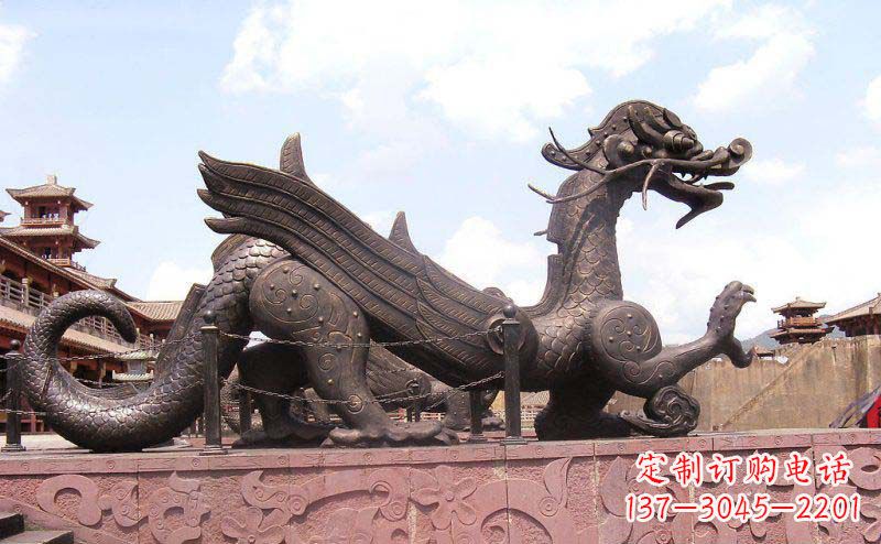 绵阳舞动古典风采的貔貅铜雕