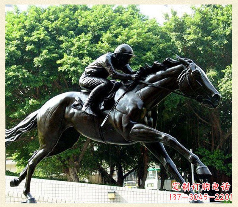 绵阳广场骑马景观铜雕