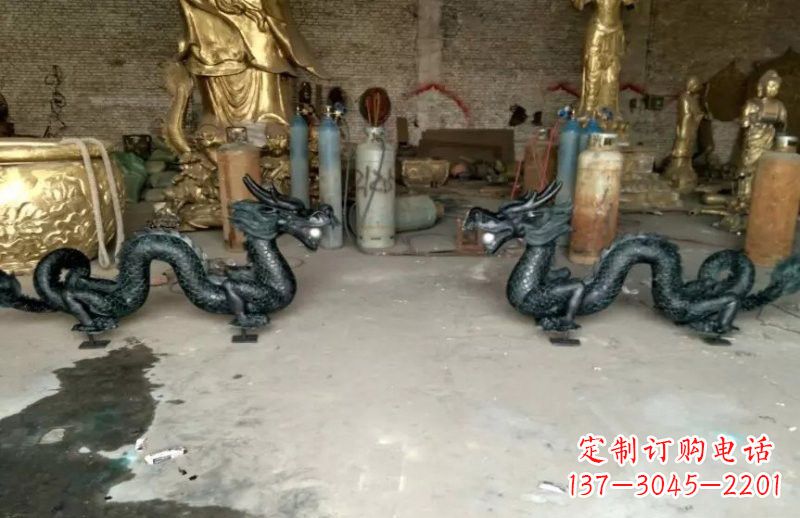 绵阳广场青铜双龙戏珠雕塑