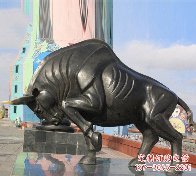 绵阳广场十二生肖牛铜雕