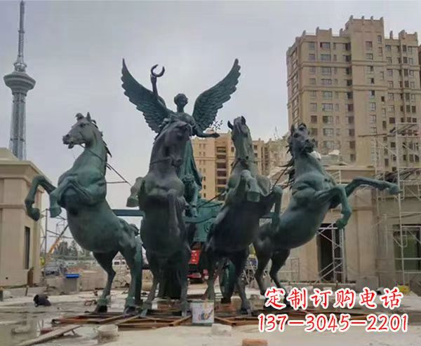 绵阳广场太阳神阿波罗战车铜雕