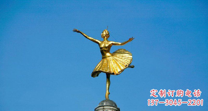 绵阳精美手工跳芭蕾舞的西方女人铜雕