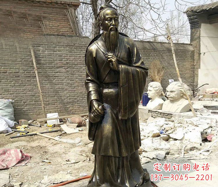 绵阳传承医德耀中华——华佗铜雕