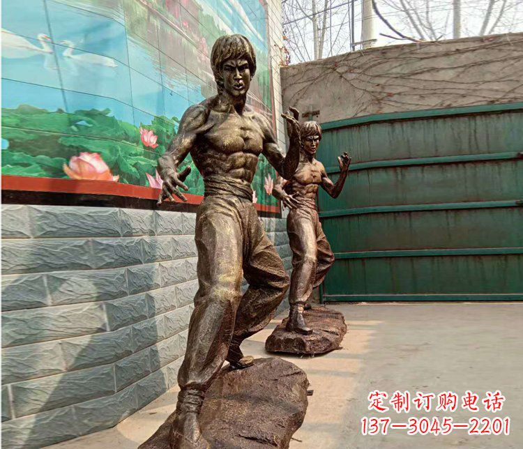 绵阳专业定制李小龙铜雕小品