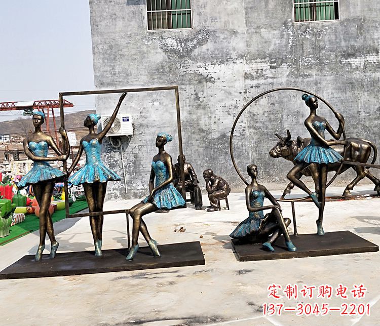 绵阳领雕塑-精美女性铜雕塑