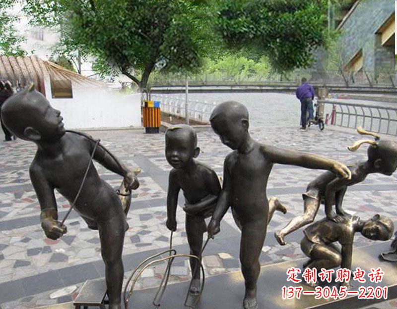 绵阳专业定制广场铜雕儿童雕塑