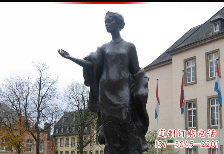 绵阳广场铜雕西方美女人物雕塑