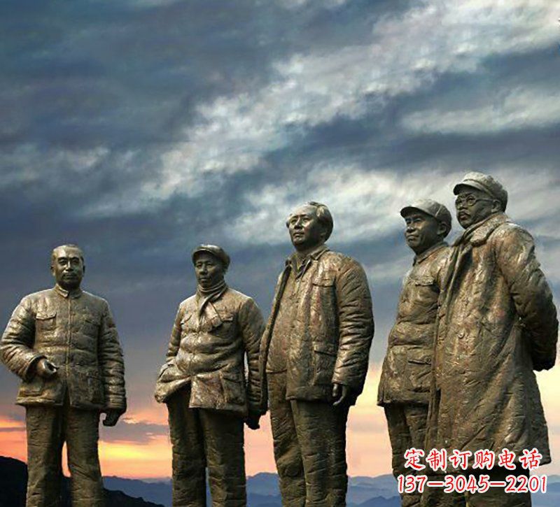 绵阳广场五大伟人铜雕