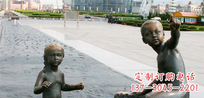 绵阳为您的广场增添童真热情,小孩雕塑定制