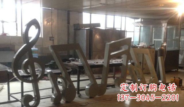 绵阳欢乐旋律,精致美观的音符不锈钢雕塑