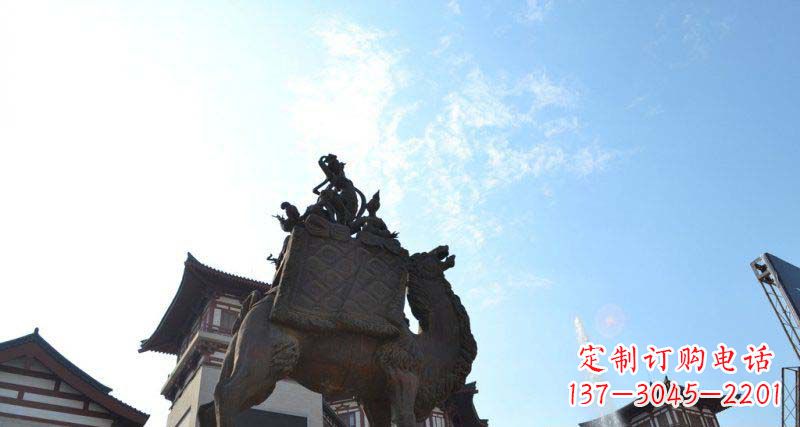 绵阳山高水长的传说——大型骆驼景观铜雕