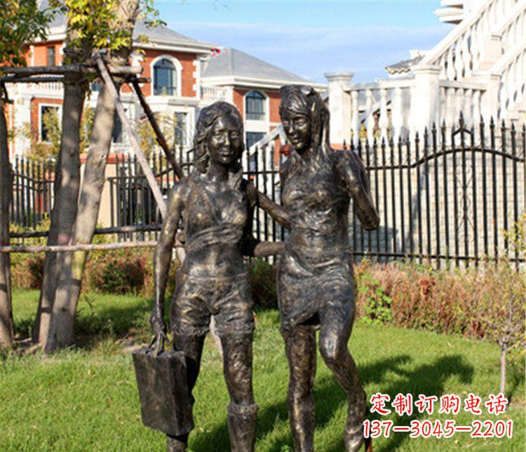 绵阳精致温润的女孩铜雕