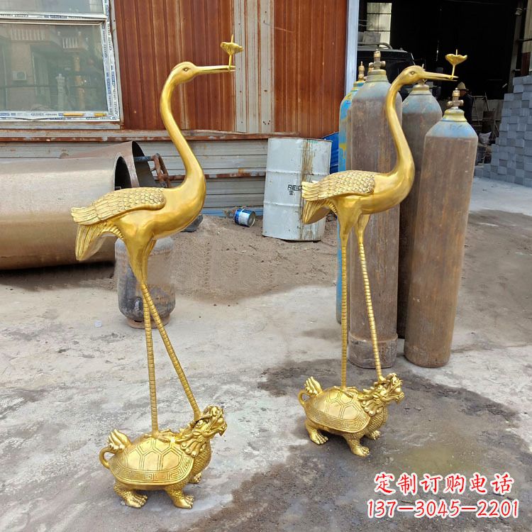 绵阳精美的仙鹤铜雕,延年受益