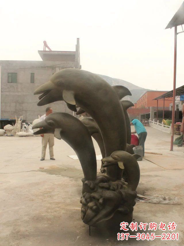 绵阳海豚玻璃钢雕塑,让你的空间增添生机