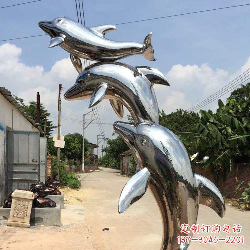 绵阳海豚不锈钢雕塑,让你的空间充满自然之美