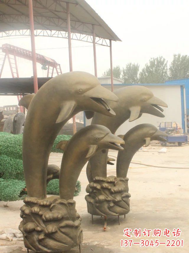 绵阳海豚之美,艺术铸就——铜质海豚雕塑